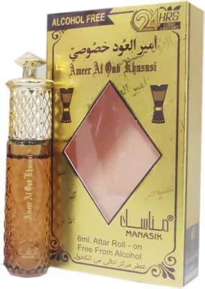 Manasik AMEER AL OUD KHUSUSHI Alcohol - Free Concentrated Attar Roll On ...