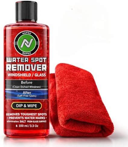 Napko Water Spot Remover for Car Windshield & Glass with Free ...