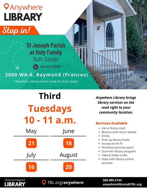 Anywhere Library @ St. Joseph Parish in Frances, 2800 WA-6, Raymond, WA ...