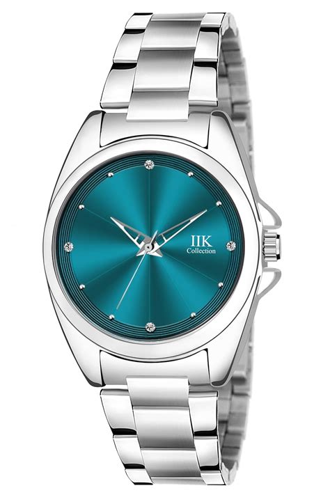 Buy IIK COLLECTION Watches for Women Round Stainless Steel Dial Wrist ...