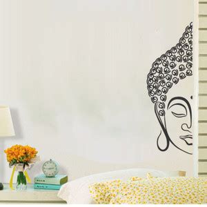 indra graphics 58.42 cm Indra Graphic Half face of buddha PVC Vinyl ...