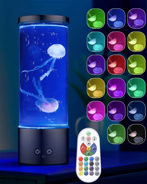 Pawfly 11 inch Jellyfish Lamp USB-C Powered LED Jellyfish Light with 4 ...