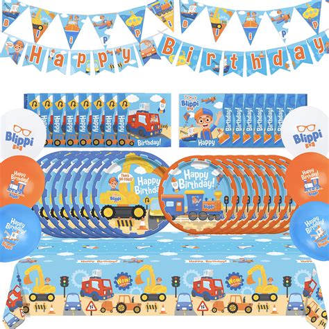 Buy Treasures Gifted Officially Licensed Blippi Birthday Party Supplies ...