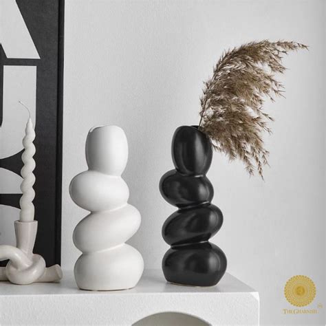 Nordic Style Cobble Decoration Modern Vase