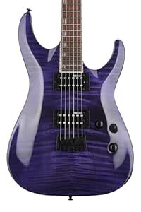 ESP 6 String LTD H-200FM Electric Guitar See Thru Purple H-200FM STP ...