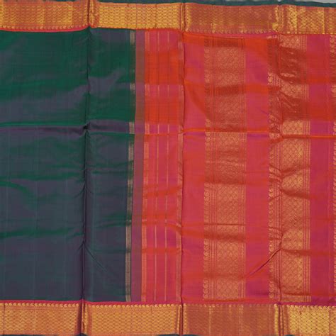Hayagrivas Handloom Dual Tone (Mayilkazhuthu & Purple) Ten Yards Silk ...