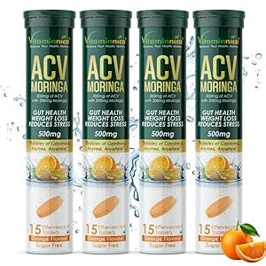Vitaminnica Apple Cider Vinegar Moringa Effervescent Tablets | Orange ...