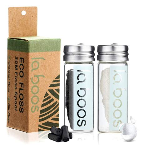 Buy Natural Woven Dental Floss, 2 Pack, Cloud Silk and Charcoal ...