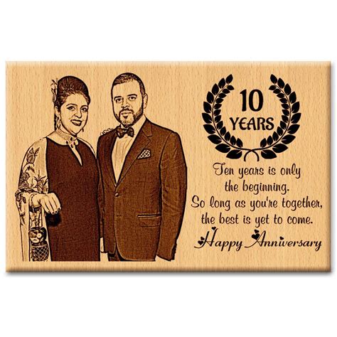 Incredible Gifts India Personalized Engraved Wooden Anniversary Picture ...
