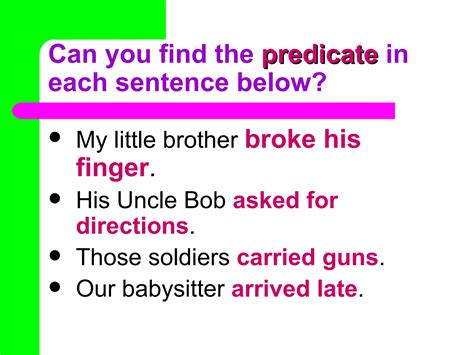 subject and predicate | PPT