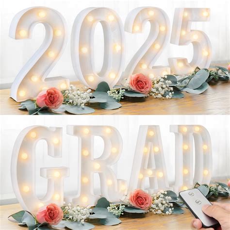 Graduation Decorations Class Of 2025 8 Led Marquee Light Up ...