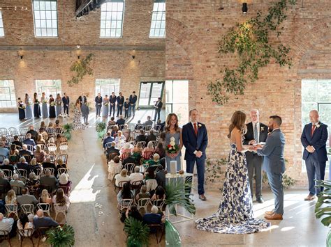 Jonathan & Morgan | A Modern & Colorful Garver Feed Mill Wedding in ...