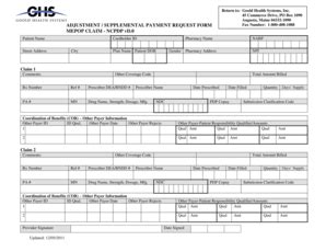 Fillable Online mainecarepdl ADJUSTMENT SUPPLEMENTAL PAYMENT REQUEST ...