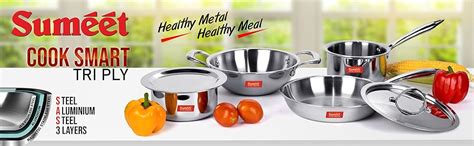Buy Sumeet Cook Smart TriPly SAS (Steel-Aluminium-Steel - 3 Layers ...