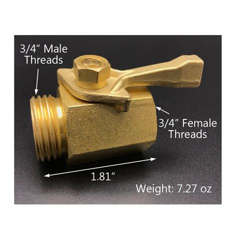 summery life Garden Hose Shut Off Valve Solid Brass Super Heavy Duty ...