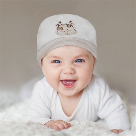 Shop White Giraffe Organic Soft Cotton Cap For Kids Online