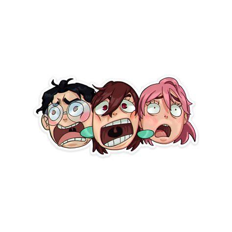 Dandadan trio anime sticker – Fantastick
