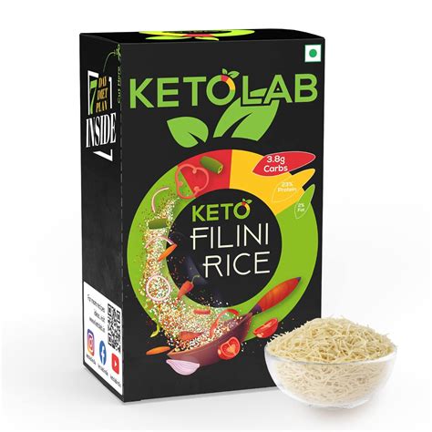 Ketolab Keto Orzo Rice, 400 Gms, 1 Pack, 3.5g Net Carb & 16g High ...