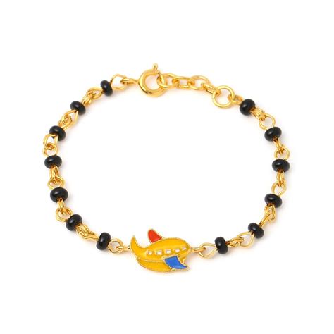 22kt Gold Plated Aeroplane Silver Nazariya | Handcrafted by AZGA