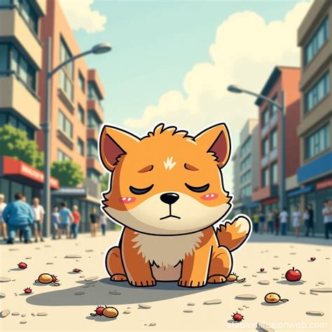 Lonely Dog Collage Illustration | Stable Diffusion Online