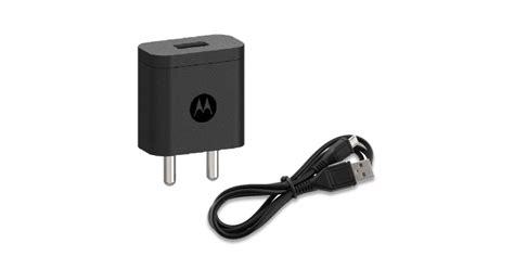 Motorola SJSC44 10W Rapid Charger with Micro USB Cable- Black