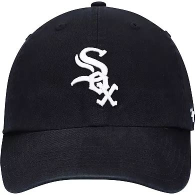 Youth '47 Black Chicago White Sox Team Logo Clean Up Adjustable Hat