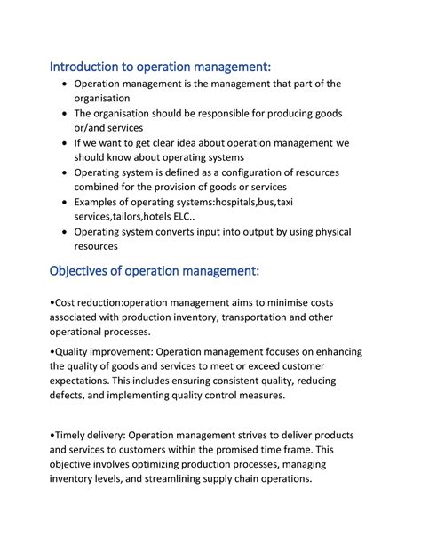 Operation Management Lecture Note 的图像结果
