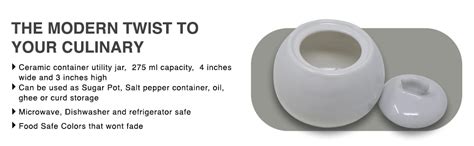 The Himalayan Goods Company Ceramic Sugar Pot or Pickle Jar Spice Slat ...