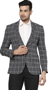 PARK AVENUE Checkered Single Breasted Formal Men Blazer - Buy PARK ...