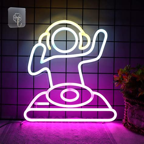 Cool Neon Sign for Wall Decor. Anywin DJ Player Neon Signs USB Led ...
