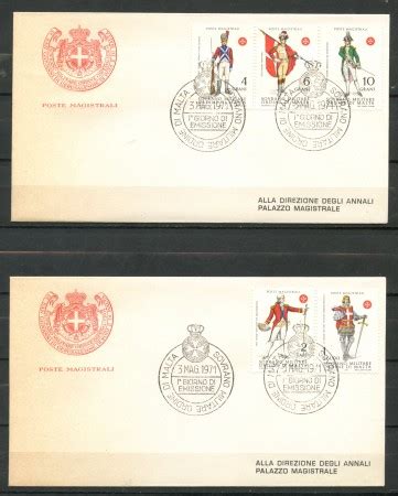 1971 - SOVRANO MILITARE DI MALTA - ANTICHE UNIFORMI - 2 BUSTE FDC ...