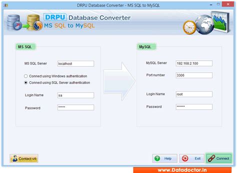 MSSQL to MySQL database converter software convert entire or selected ...