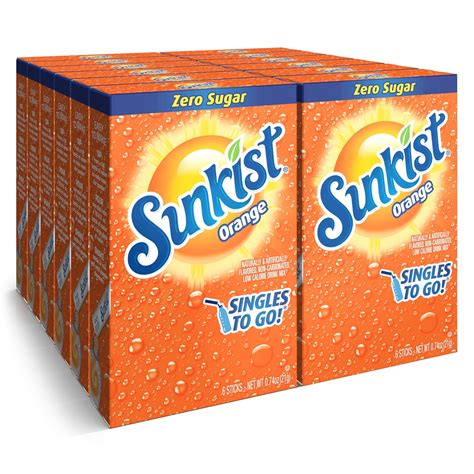 Brandclub - Sunkist Soda Orange Singles To Go Drink Mix, 12 Boxes with ...