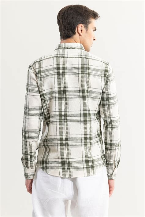 Buy Men's Breezy Green Checks Shirt Online | SNITCH