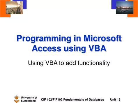 Image result for Access VBA Programming