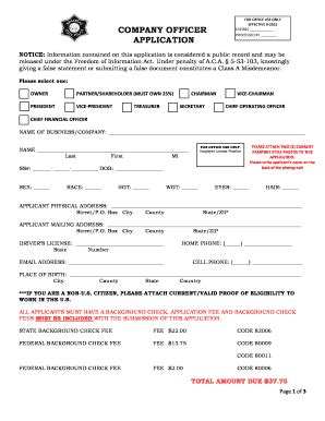 Fillable Online COMPANY OFFICER Fax Email Print - pdfFiller