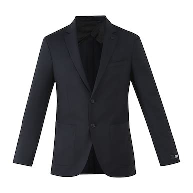 Buy Men Dark Blue Notch-Lapel Collar Smart Blazer Online at The ...
