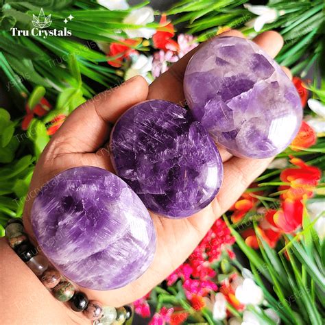 Amethyst Palm Stone For Energy Healing – Trucrystals.in