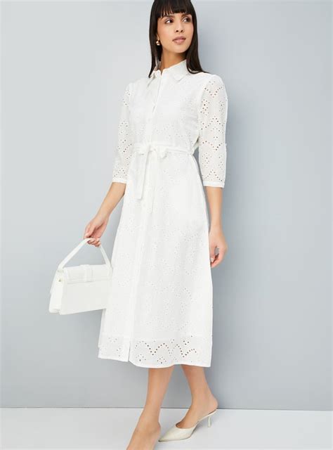 Buy Women Schiffli Shirt Dress Online at just Rs. 1699.0 ...