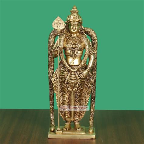 Buy Brass Lord Kartikeya - Kumaraswamy Idol - Lord Murugan Karthikeya ...