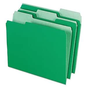 Pendaflex Two-Tone Color File Folders, Letter Size, 1/3 Cut, Bright ...