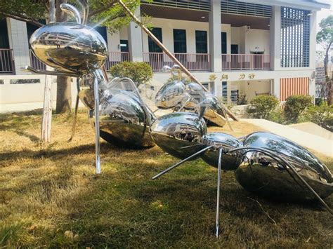 不锈钢镂空蚂蚁雕塑庭院草坪编织网格动物铁艺装饰摆件景观小品 - 榨油机之家