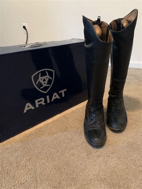 ariat riding boots leather horse riding boot tree her… - Gem