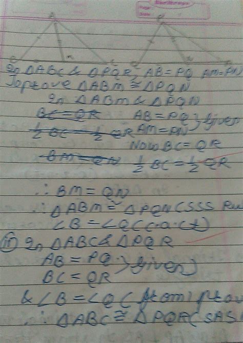 Sides ab and ac and median ad of a triangle abc are respectively ...