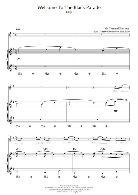 Welcome to the Black Parade (Easy Level, Solo Piano) (My Chemical ...
