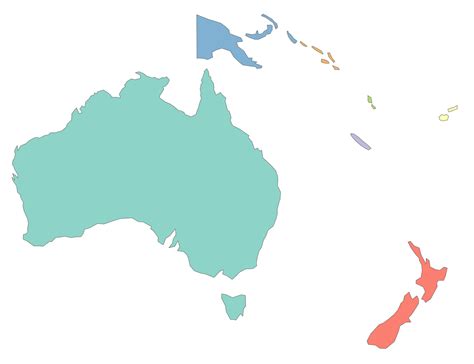 Oceania Map Political Map Of Oceania With Countries Oceania Map With