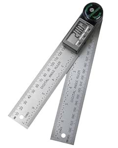 Geuoaoa Digital Angle Finder Tool, Protractor Stainless Steel 7inch ...