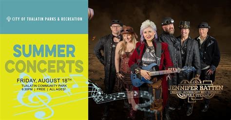 Jennifer Batten & Full Steam at Tualatin Summer Concerts, Tualatin ...