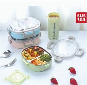 Flipkart.com | Akvanar stainless steel lunch box+plastic water bottle ...