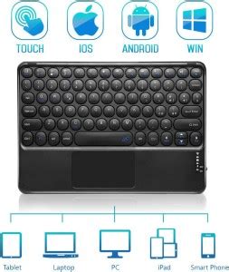 Wifton Wireless Keyboard Ultra-Slim Portable with Trackpad Bluetooth ...